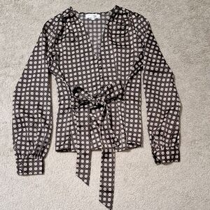 Sweet Baby Jane Black and White Floral Blouse